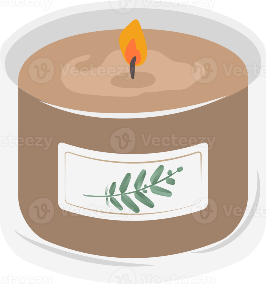Herbal essential oil candle png