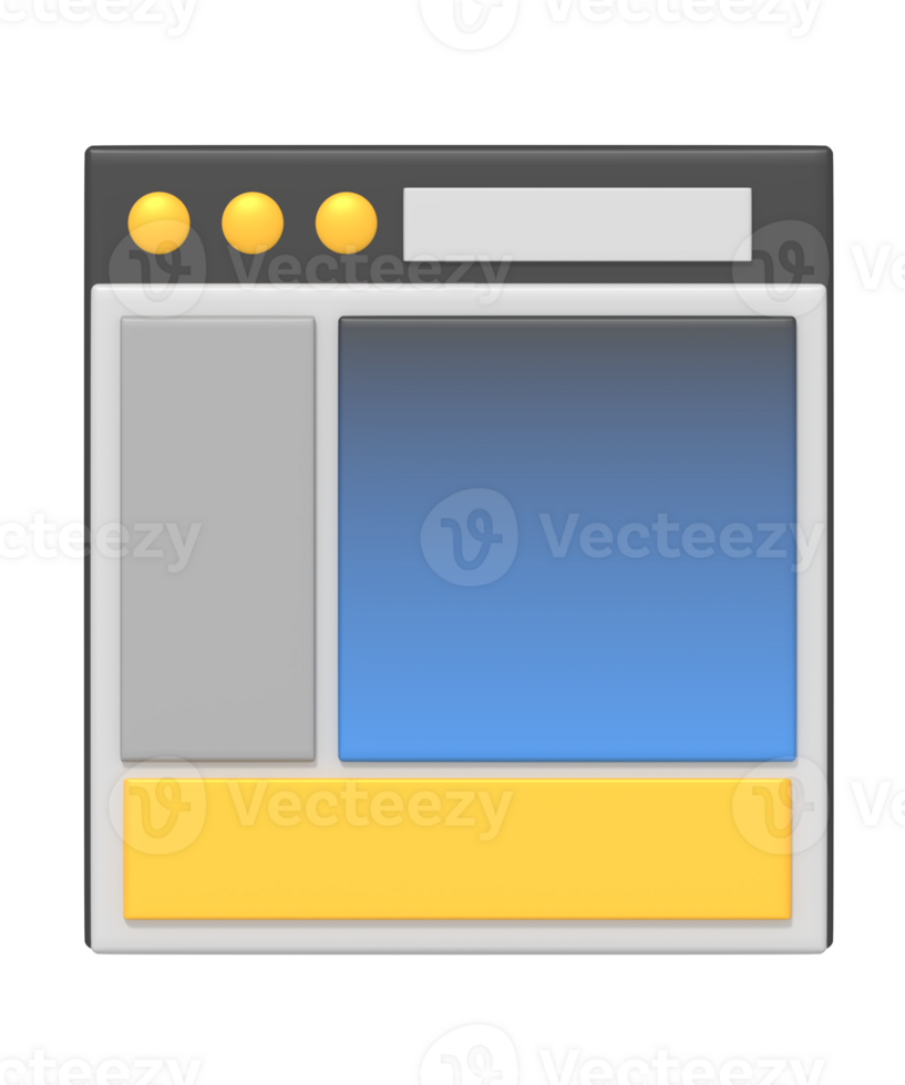 User interface web layout png