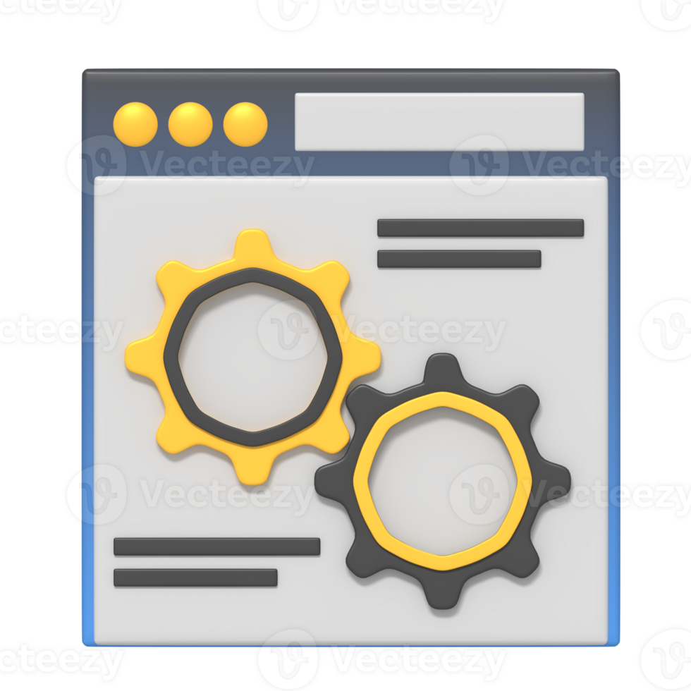 Web development gear setting png