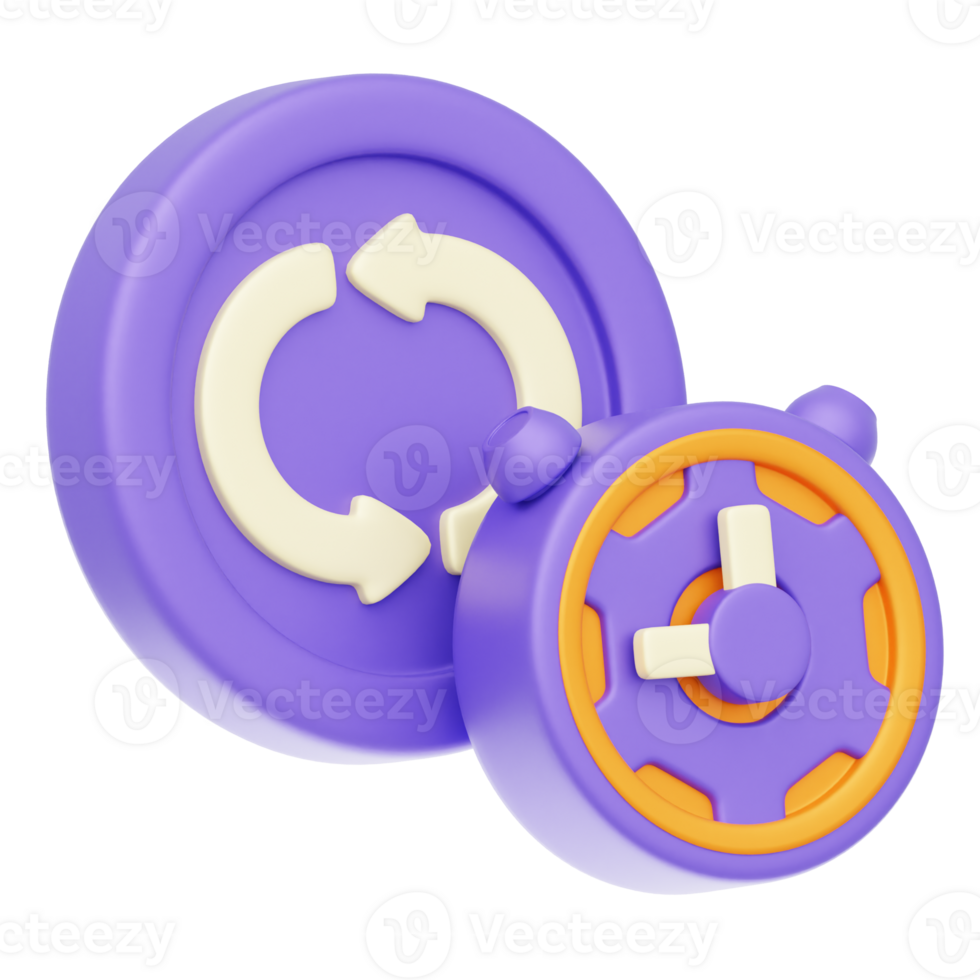 Time Flexibility 3d illustration png