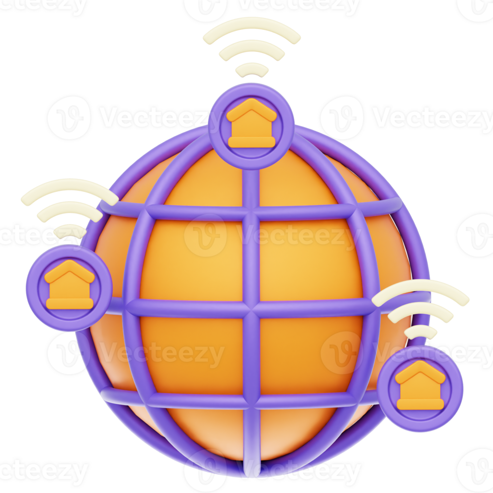 Work From Anywhere 3d illustration png