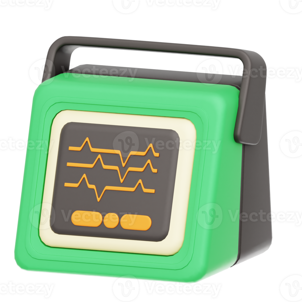 ECG Monitor 3d illustration png