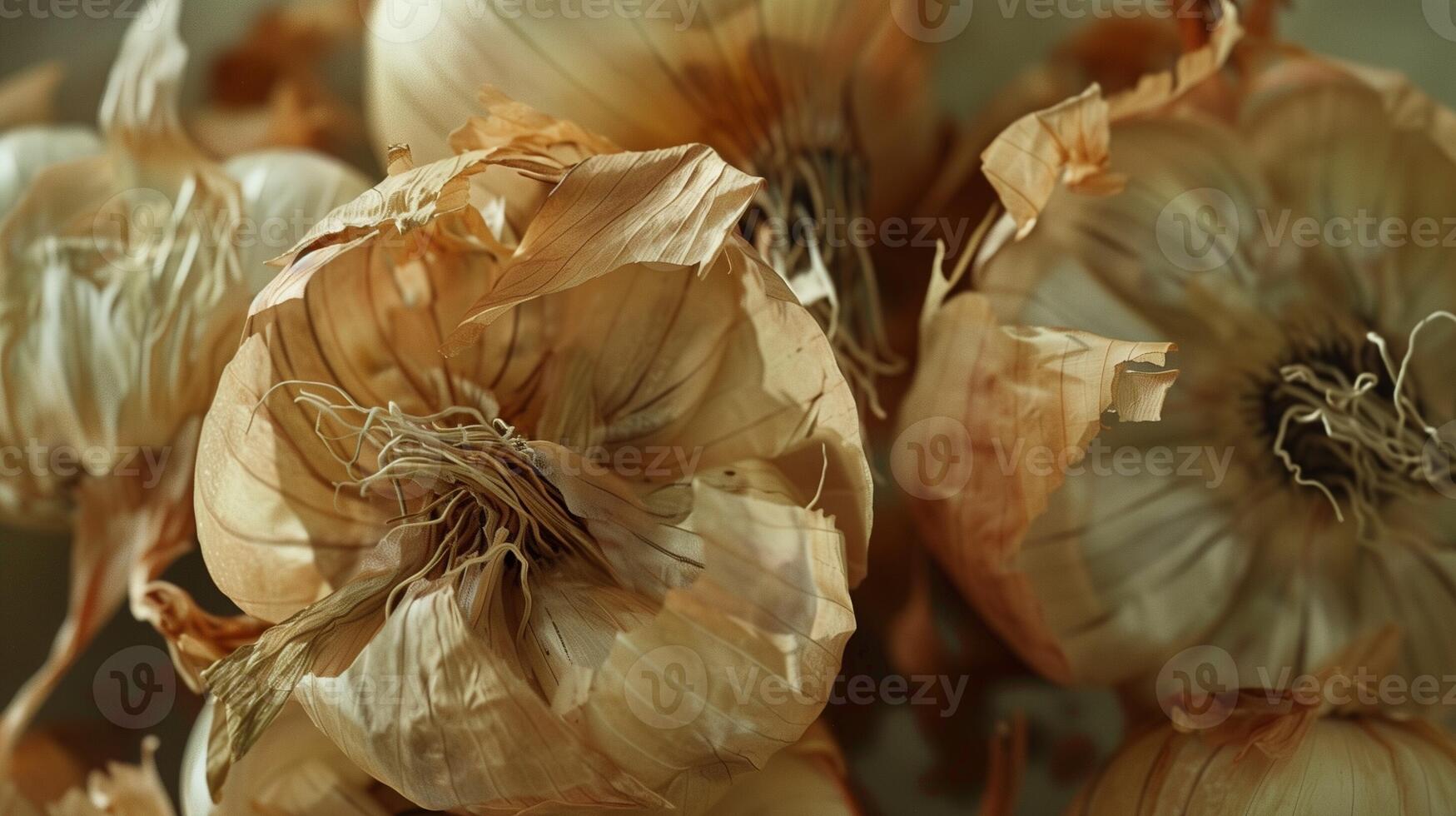 Dried onion organic seasoning botanical garden harvesting which has withered or lacks water photo