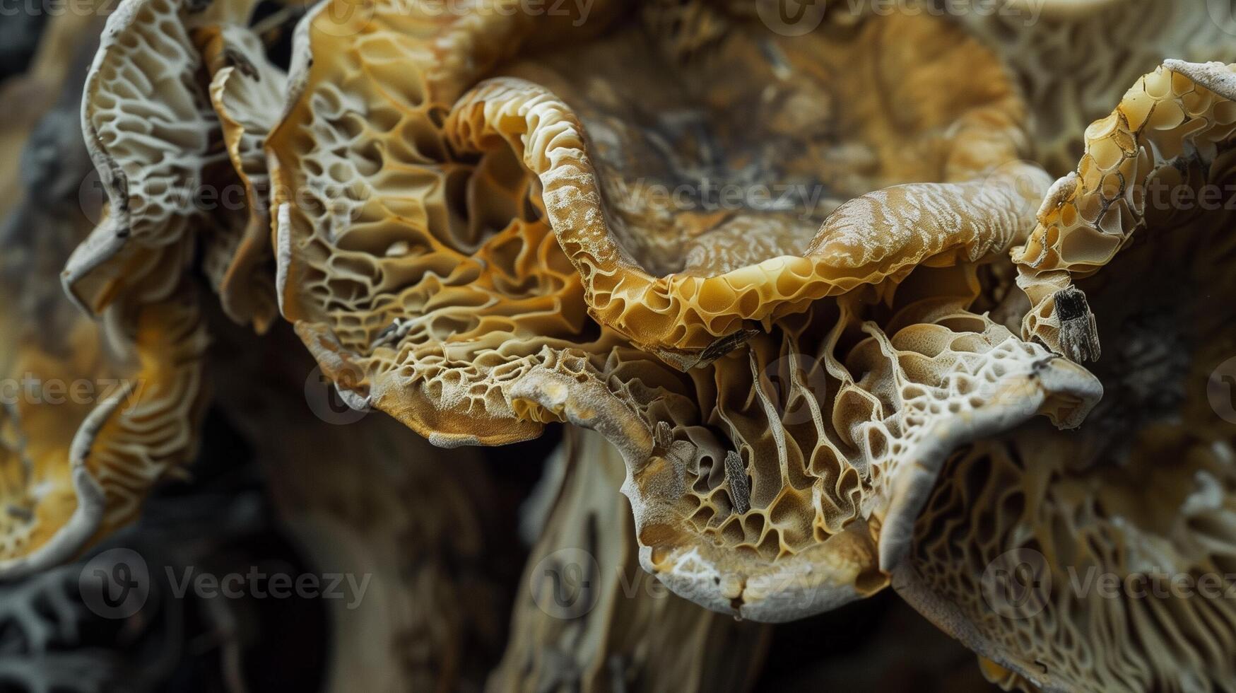 Dried mushroom brown organic herb vegetable food photo
