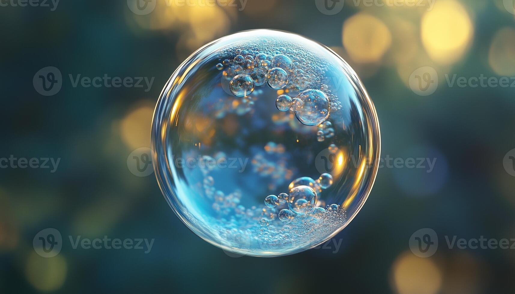 Shape bubble balloon soap flying transparent gradient shiny photo
