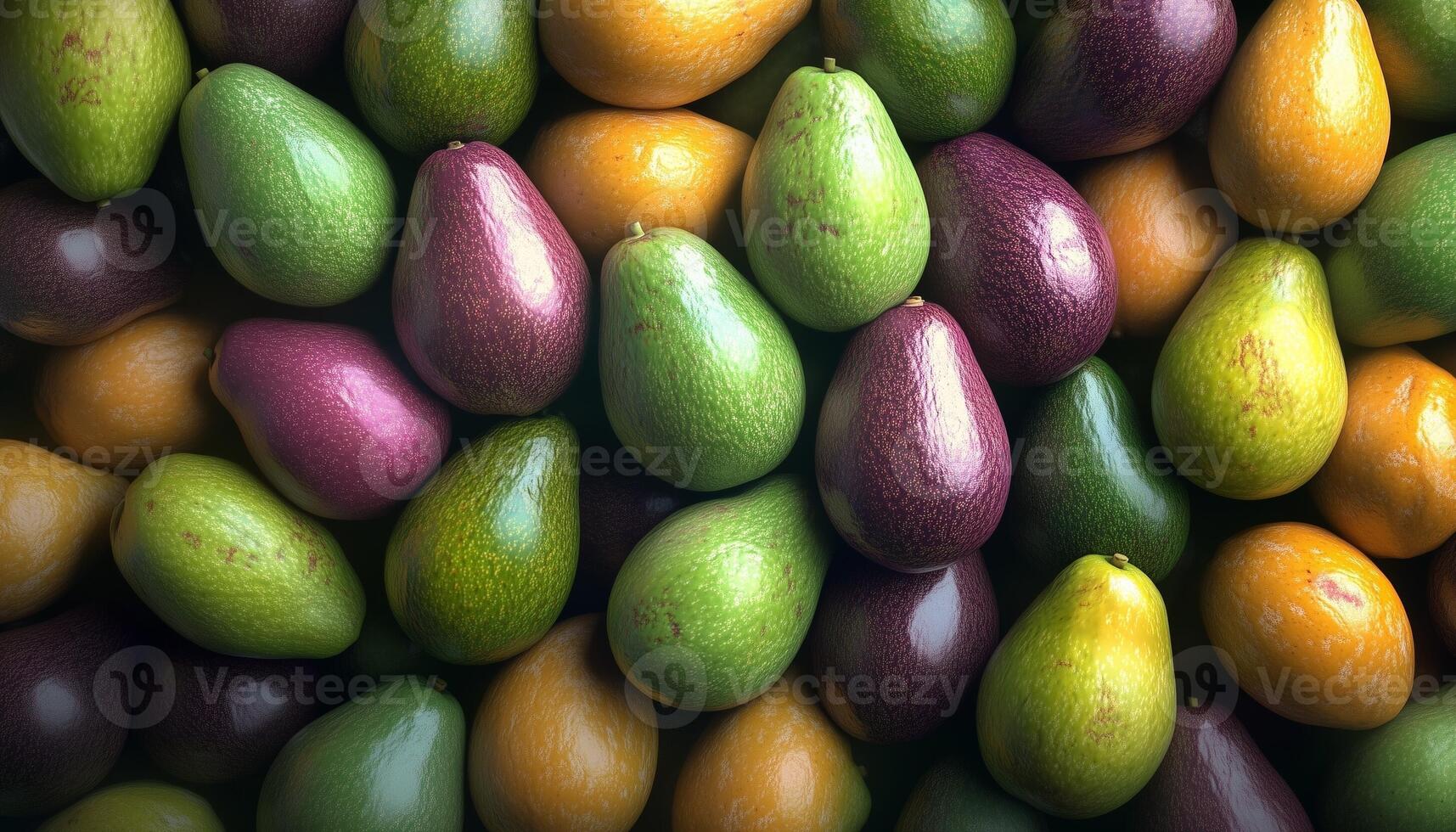 Avocado fruits closeup pattern green seamless organic agriculture market background photo