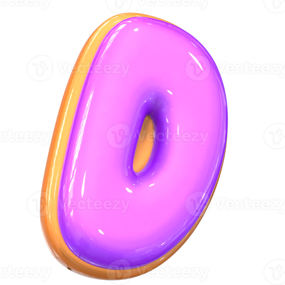 D Letter 3D Render png