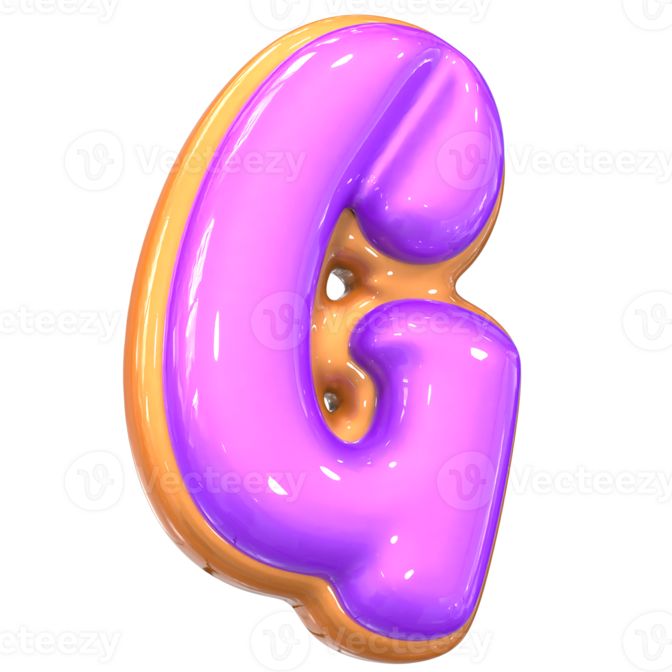 G Letter 3D Render png
