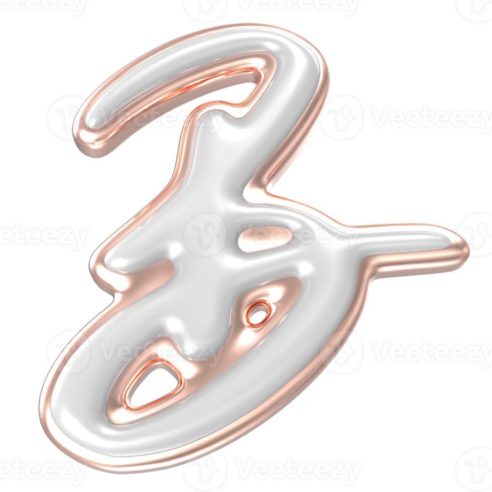 letter B font white Alphabet 3d render png