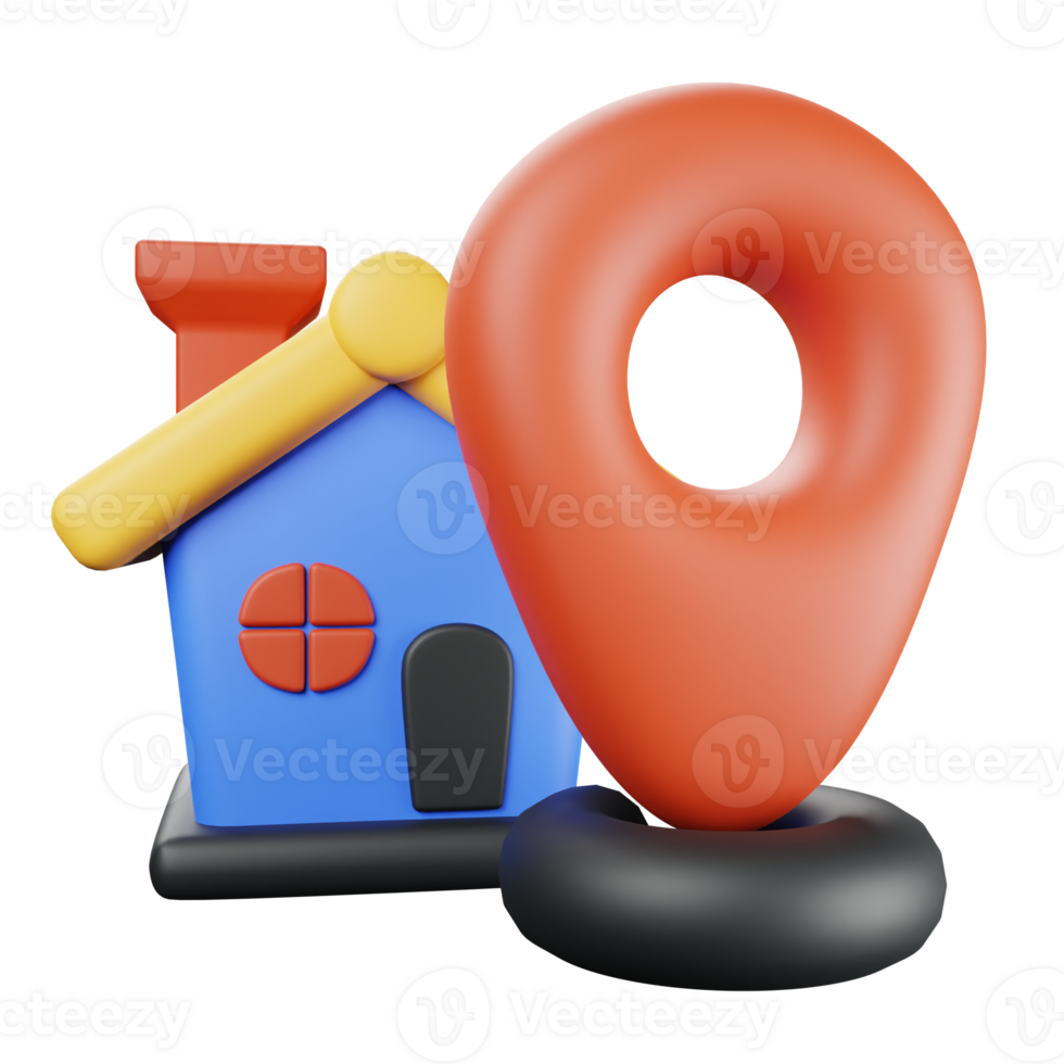 3D Ilustration House Location png