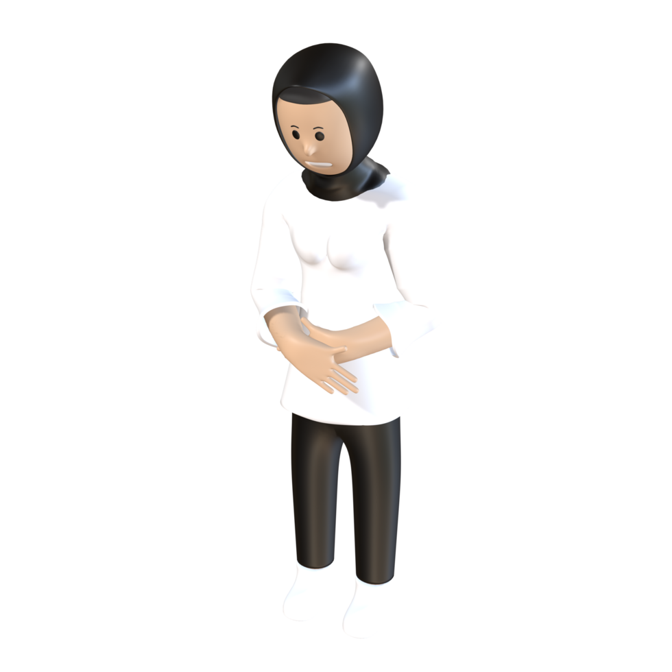 3D Character Sick png