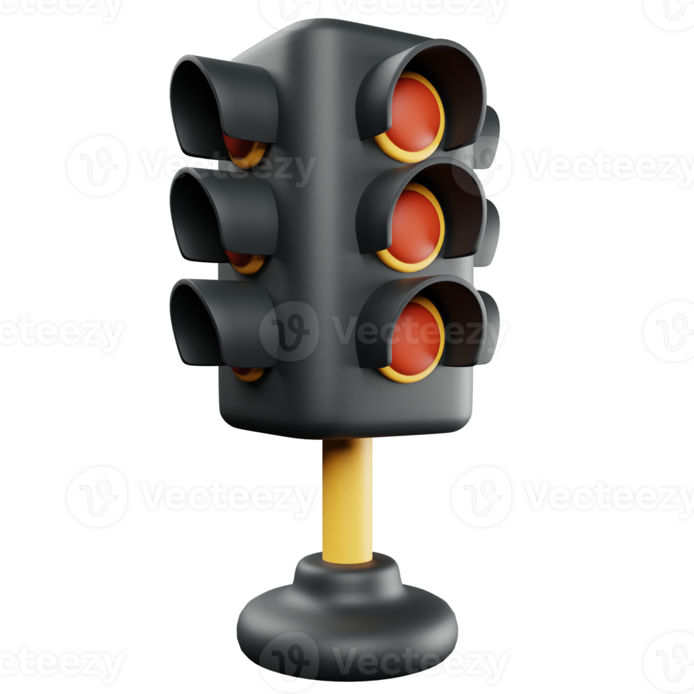 3D Ilustration Trafic Signal png