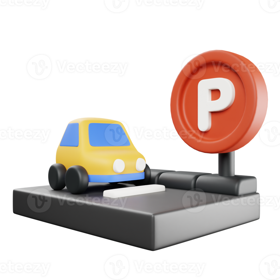 3D Ilustration Parking png