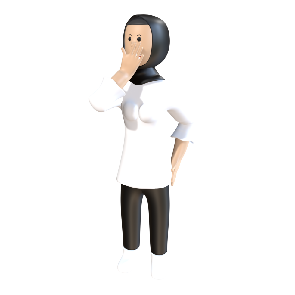 3D Character Think png