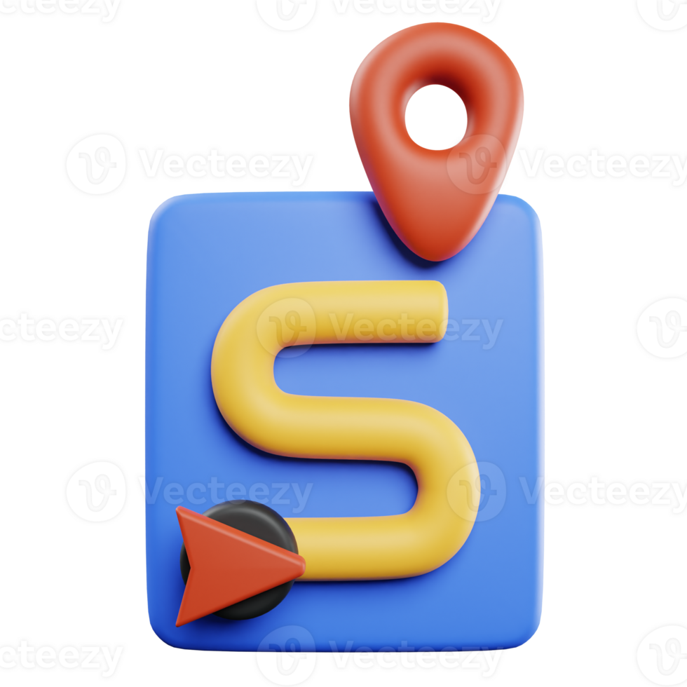 3D Ilustration Route png