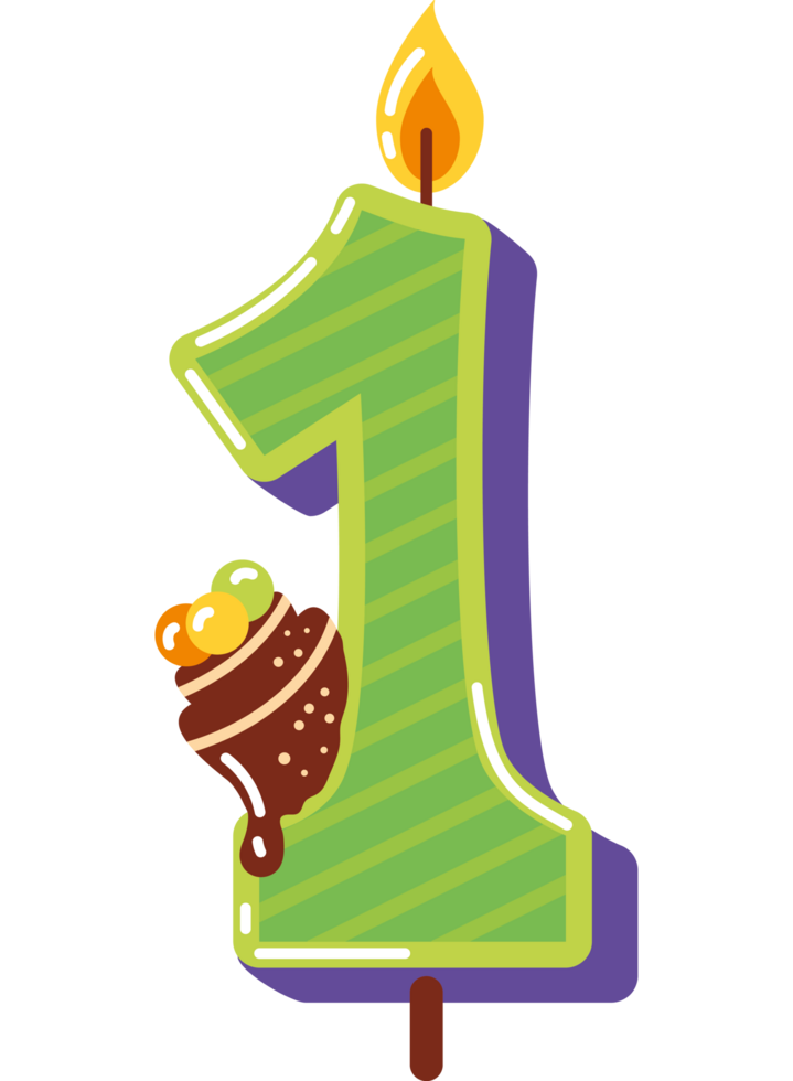 birthday candle number one png