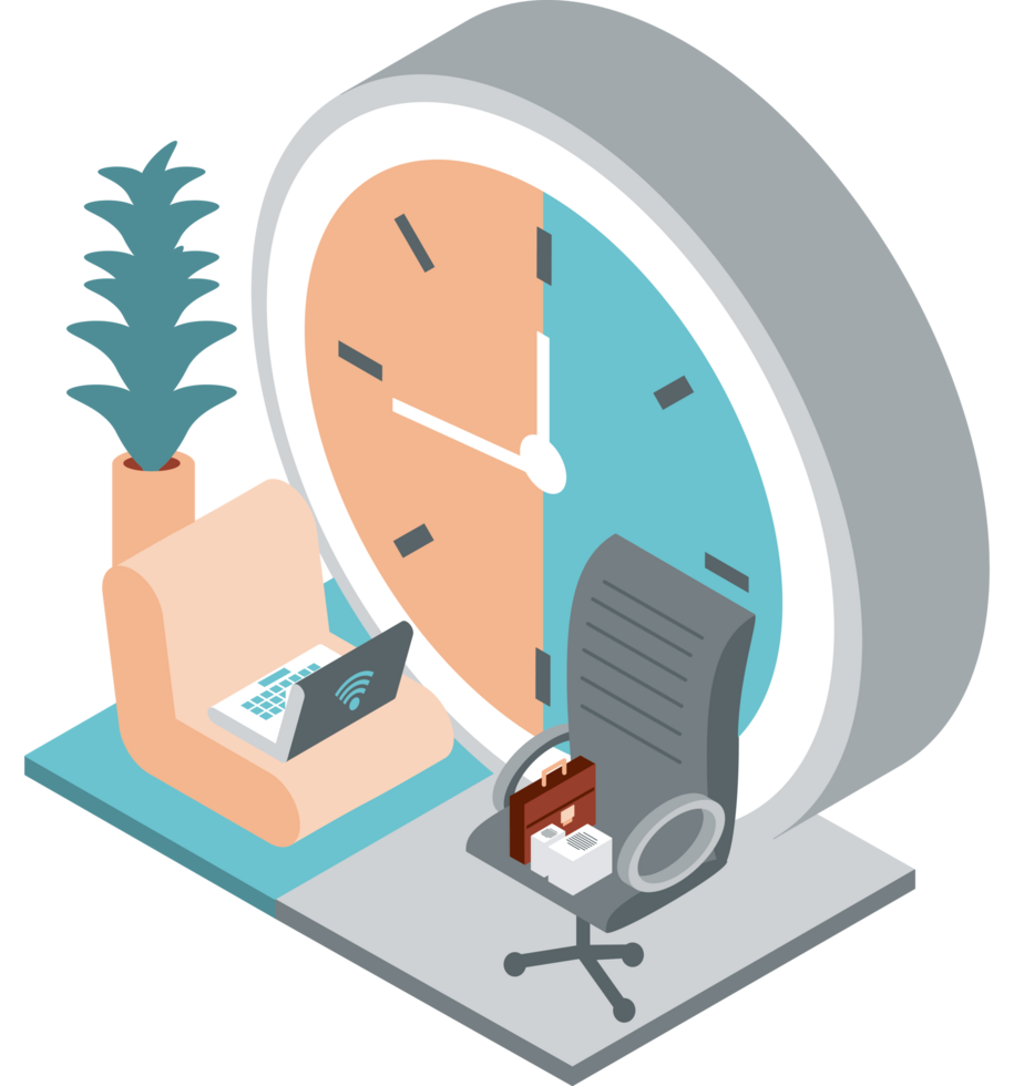 hybrid work full time png