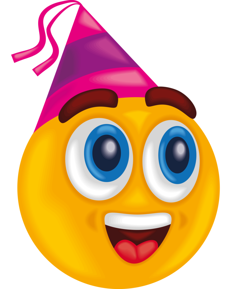 birthday emoji with hat png