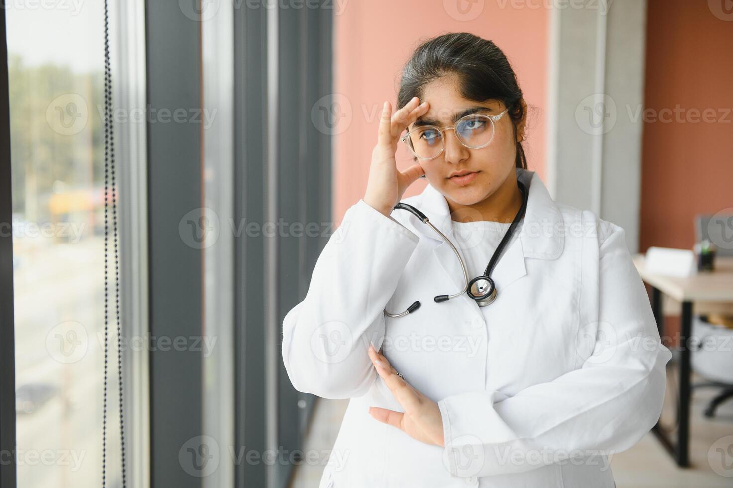 Portrait of Indian Female Doctor in clinic photo