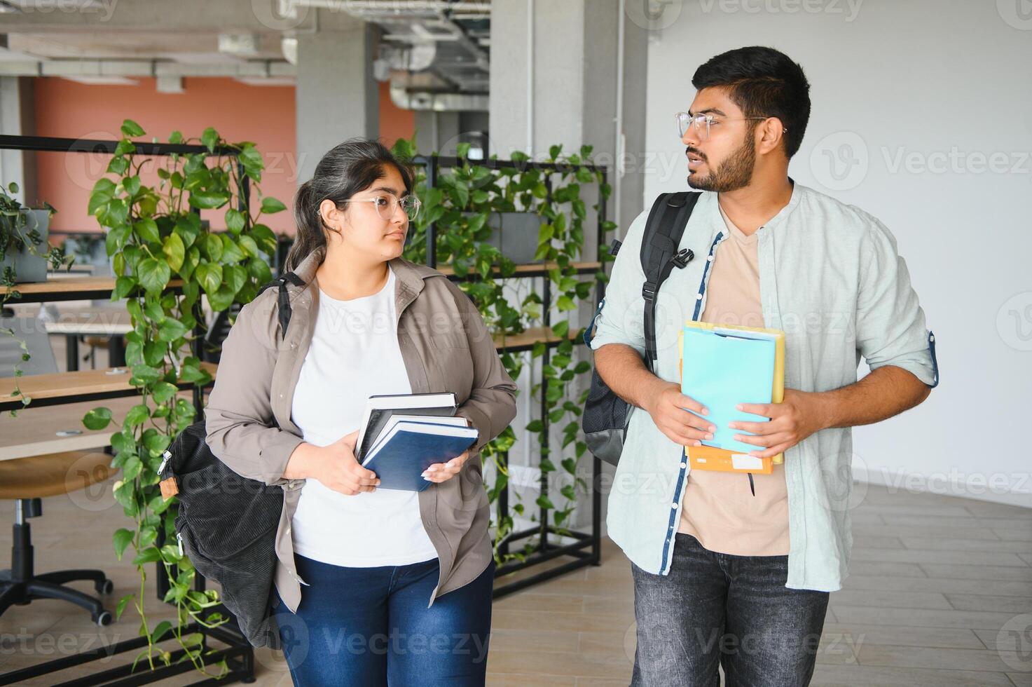 Young Asian Indian college students photo