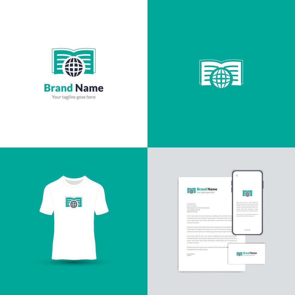 This logo is creative, simple, elegant, modern, and unique. It combines web and book illustrations and is suitable for any online shop, bookstore, and professional business. vector