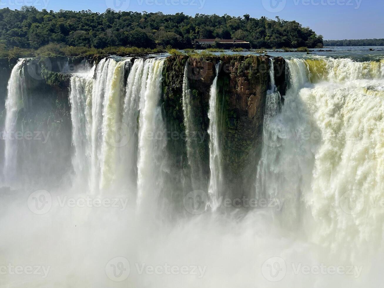 Iguazu Falls in summer day, Cataratas del Iguazu, Argentina photo