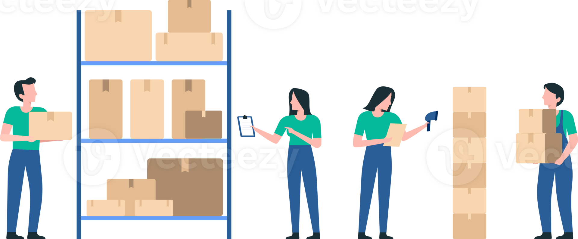 Logistics and Warehouse Efficiency Solutions. transparent background, image. Illustration png