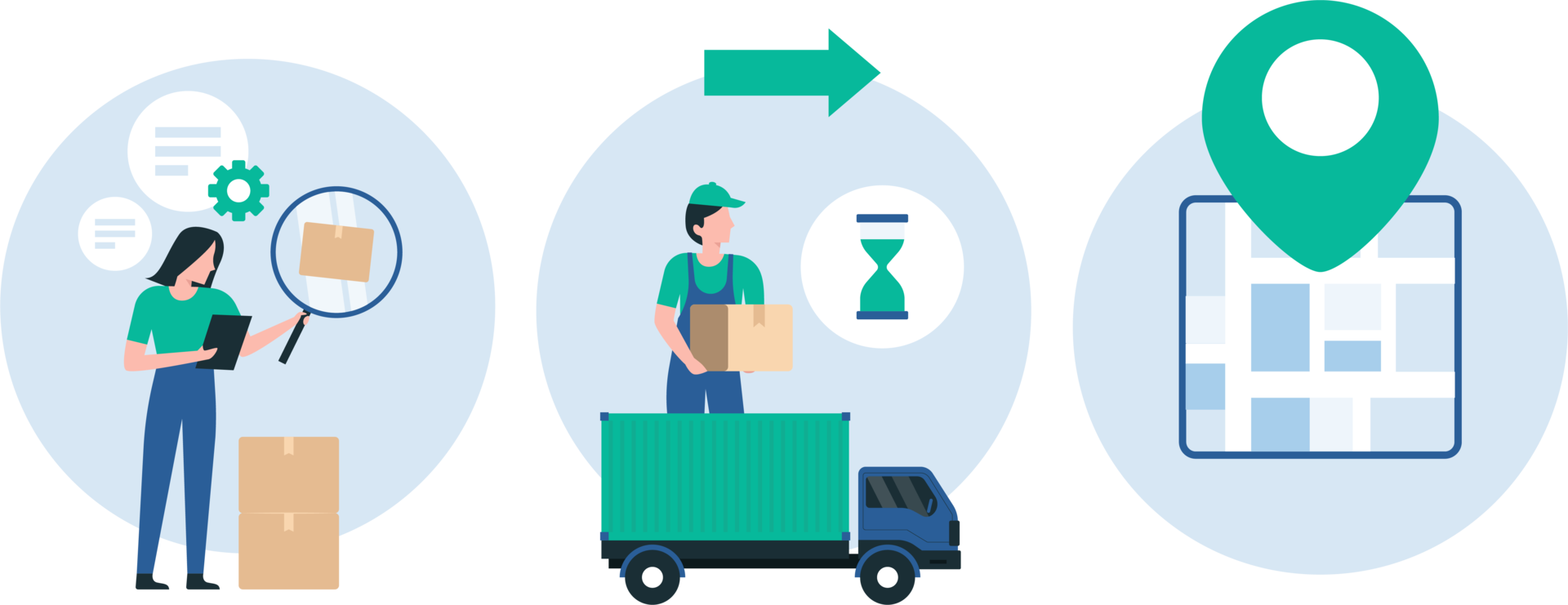 Inventory Management, Supply Chain Efficiency, Warehouse Fulfillment Process, Logistic Solutions. illustration png