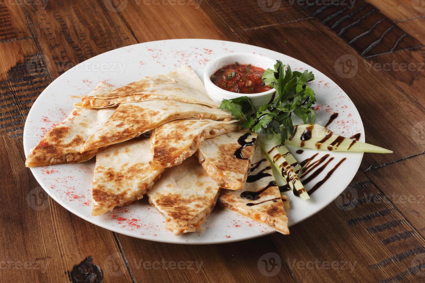 quesadilla with beef and chicken photo