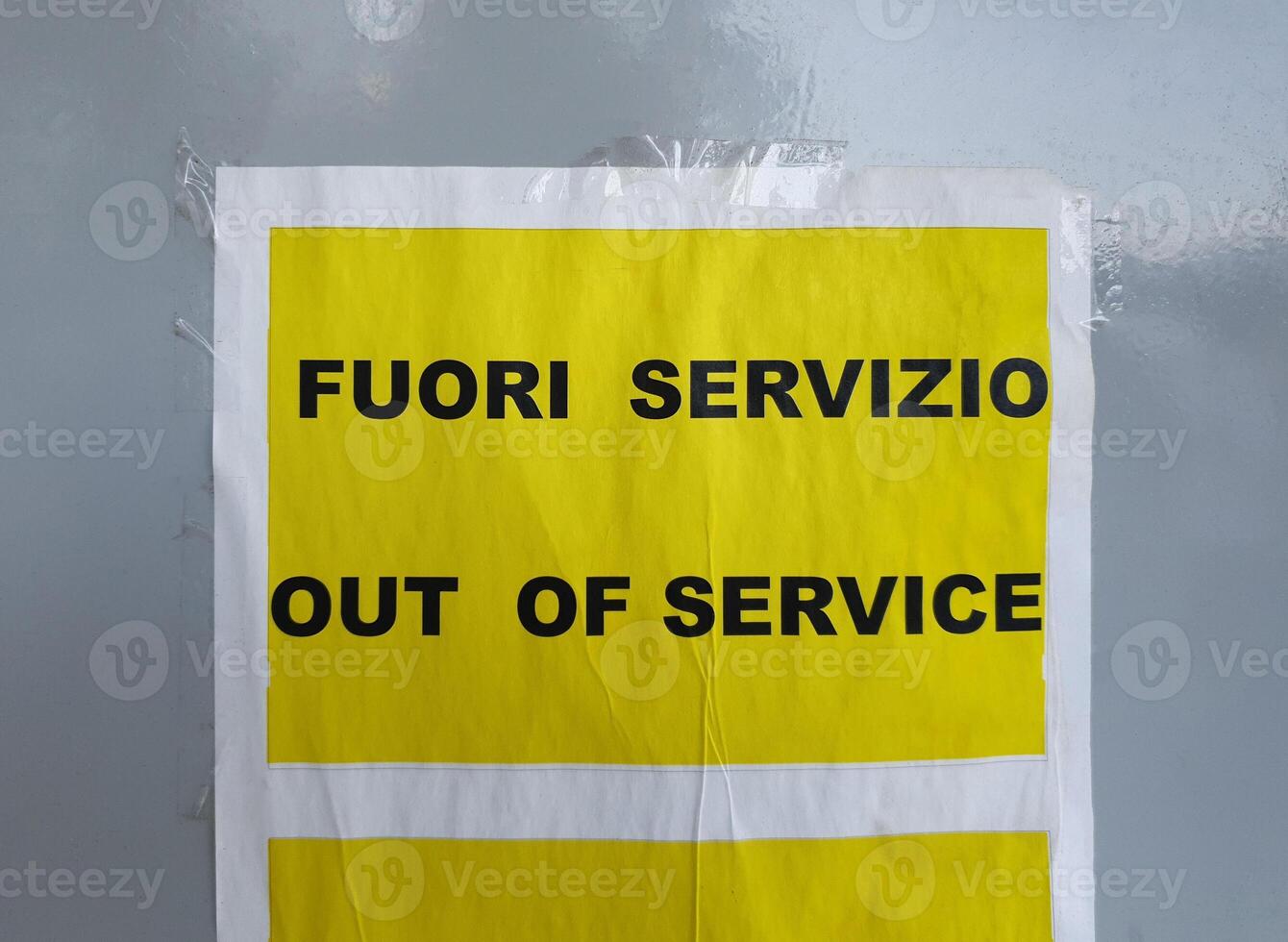 fuori servizio sign transl. out of service photo