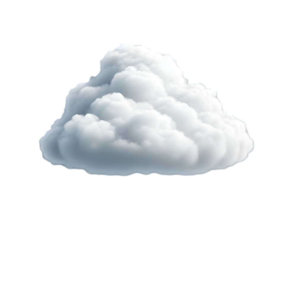 Clouds with dark shade on transparent background png