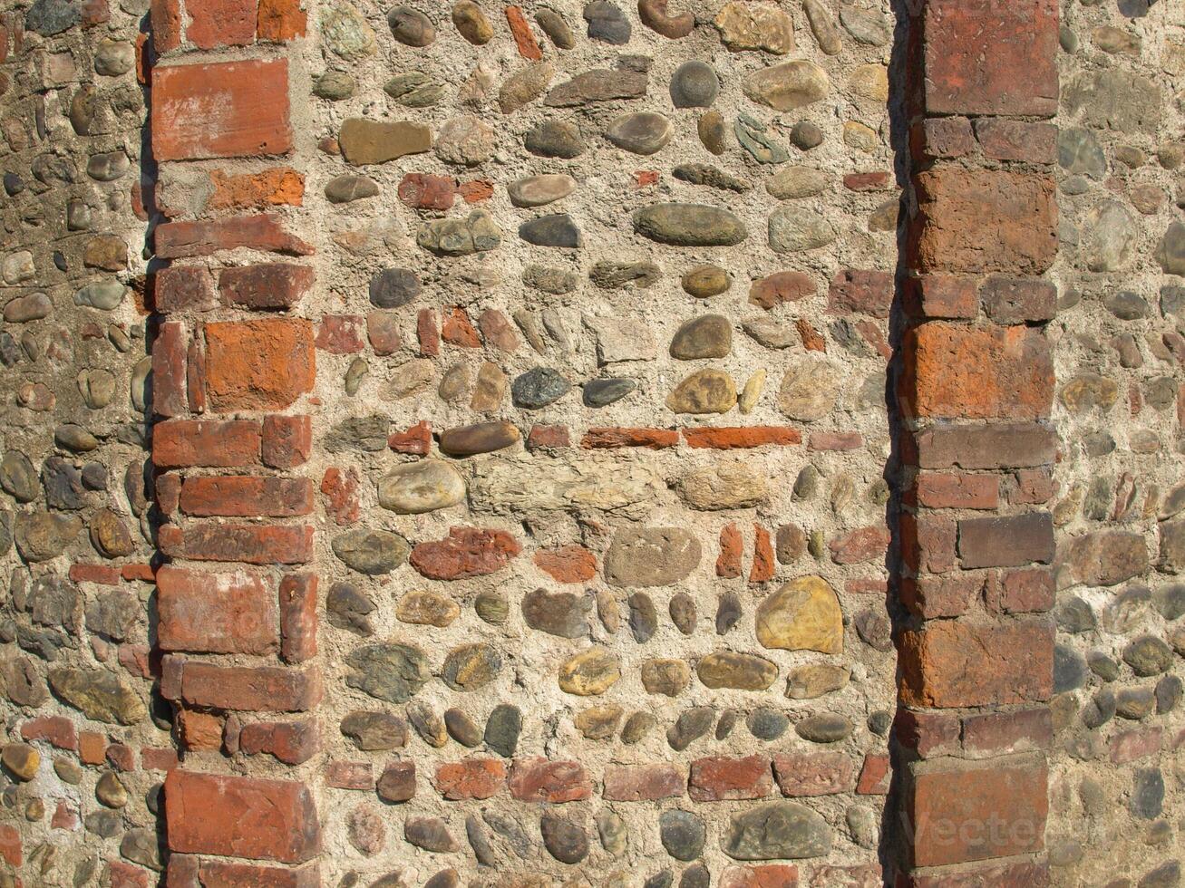 industrial style Old brick wall photo