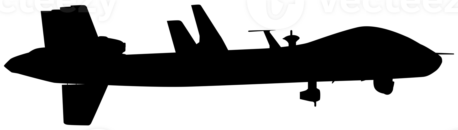 Silhouette of the UAV drone or Unmanned Aerial Vehicle, Flat Style, can use for Art Illustration, Logo Gram, Pictogram, Website, or Graphic Design Element png