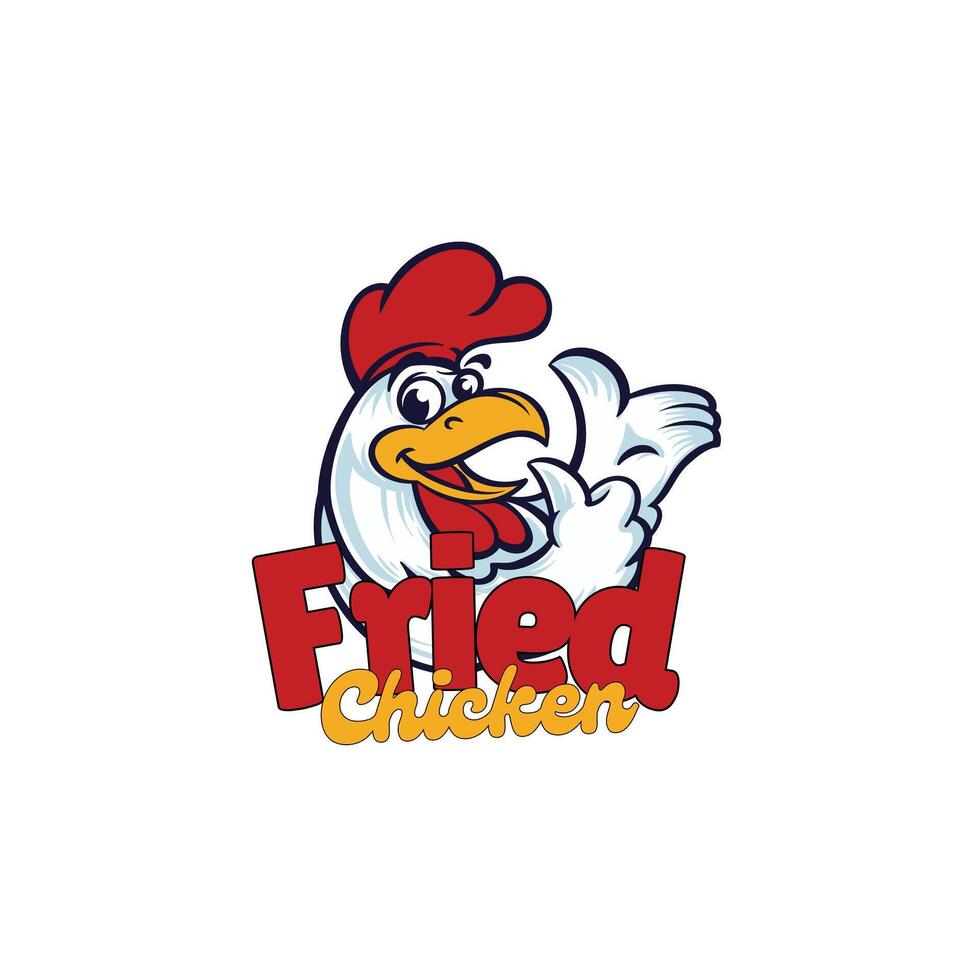 fried chicken logo design vector