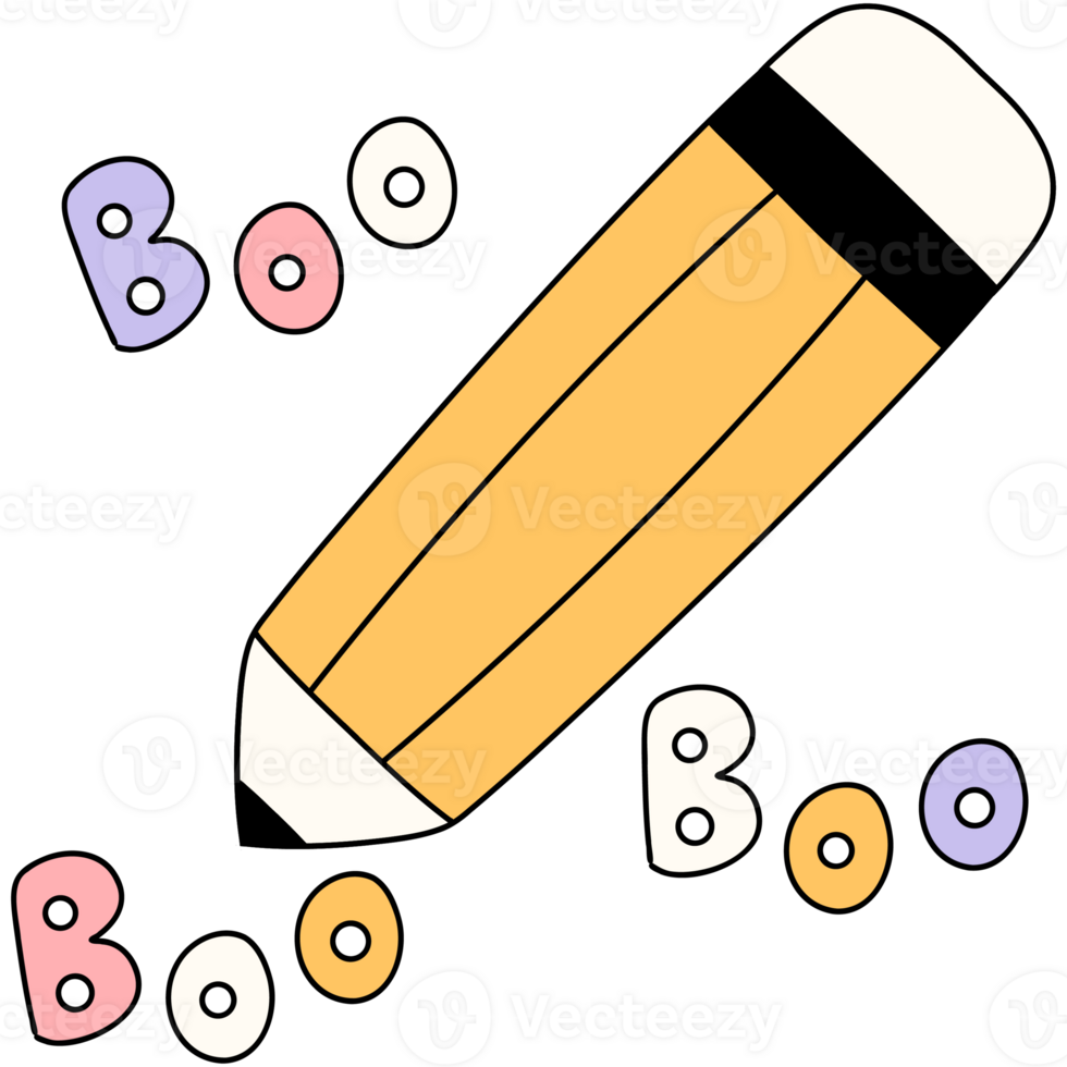 Pencil halloween decoration png