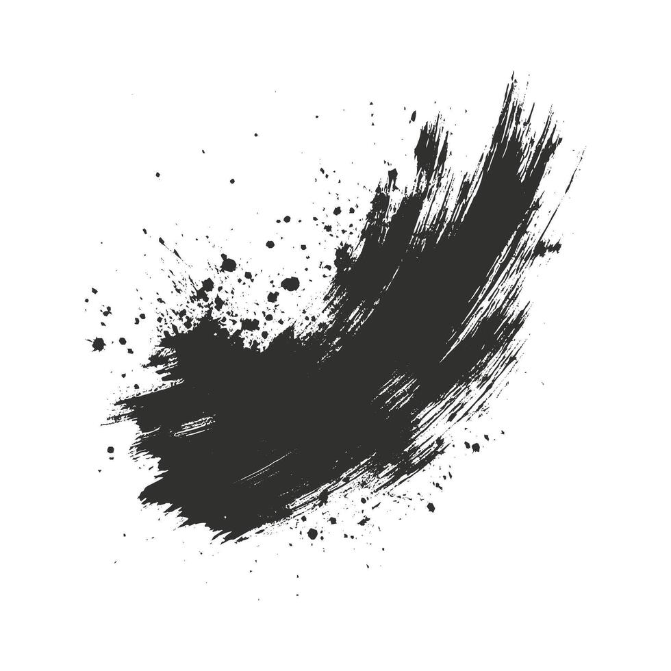 Silhouette ink stroke. vector