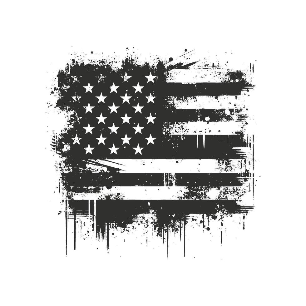 An american flag retro design. vector