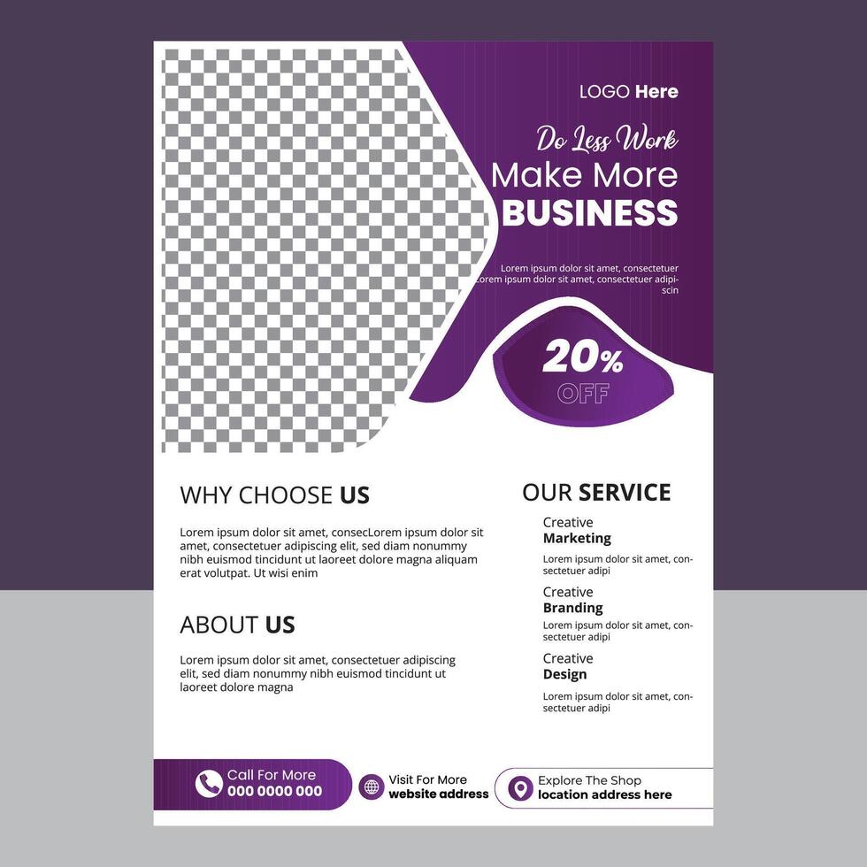 Creative Corporate Flyer Template Design vector