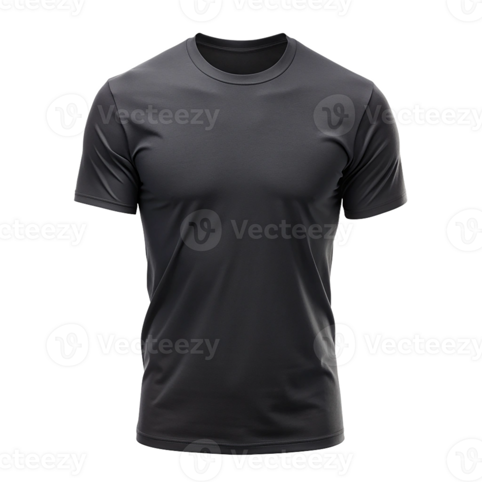 a black t - shirt on a transparent background png