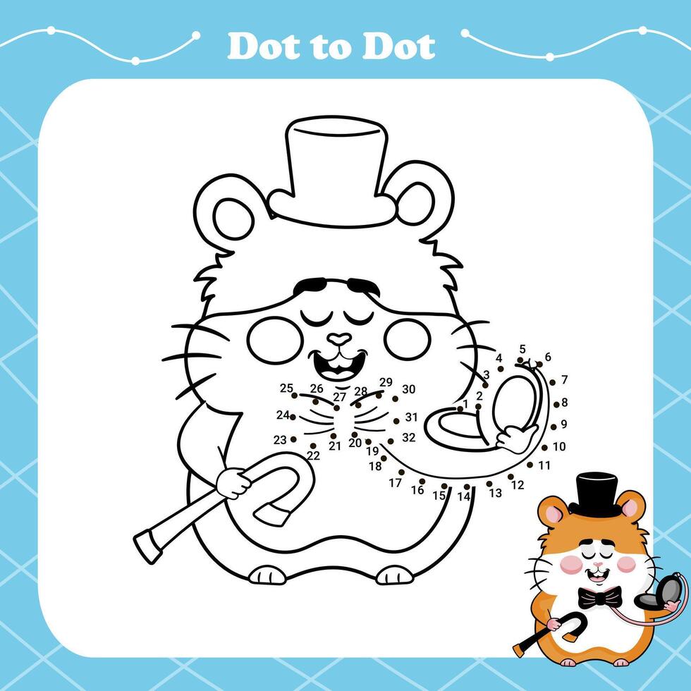 Timely Hamster Dot-to-Dot Gentleman's Guide vector