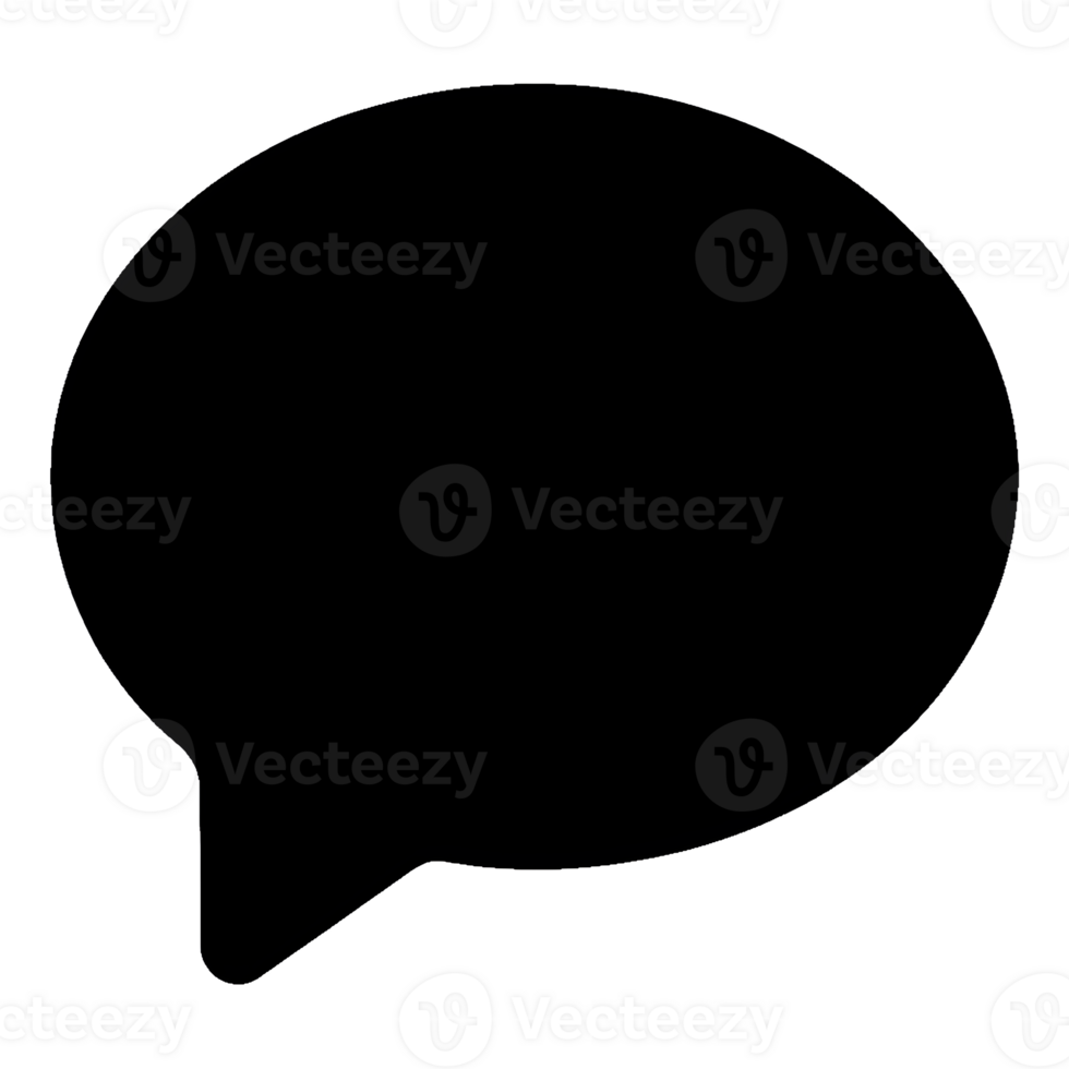 A Silhouette of a Speech Bubble Icon png
