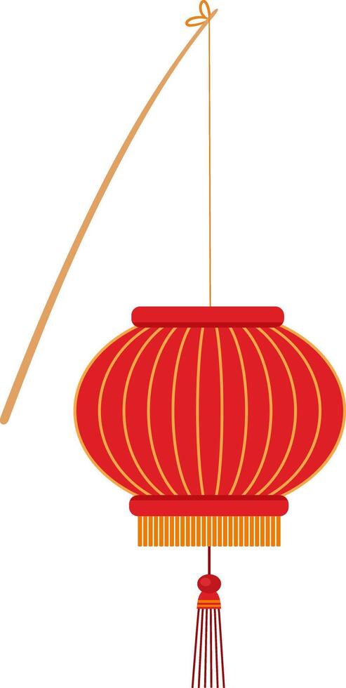 Cartoon Chinese New Year Red Lantern vector