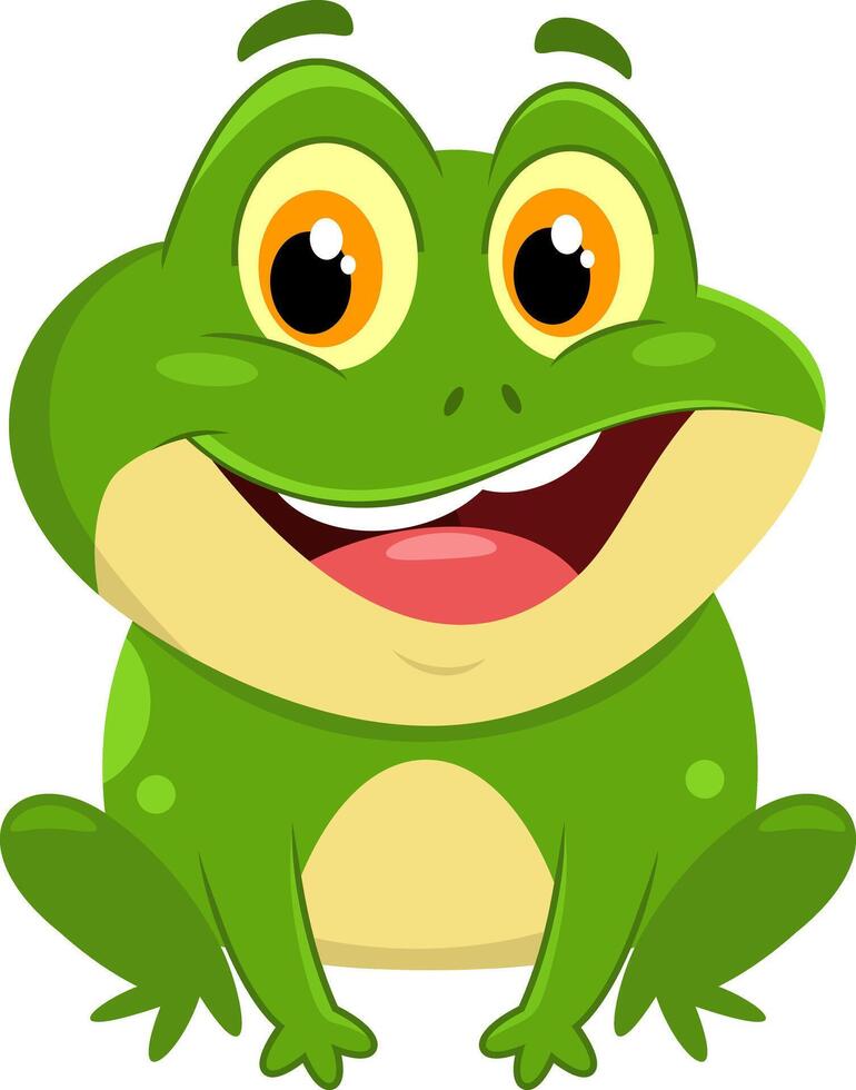 Cute Frog Animal Cartoon Character vector
