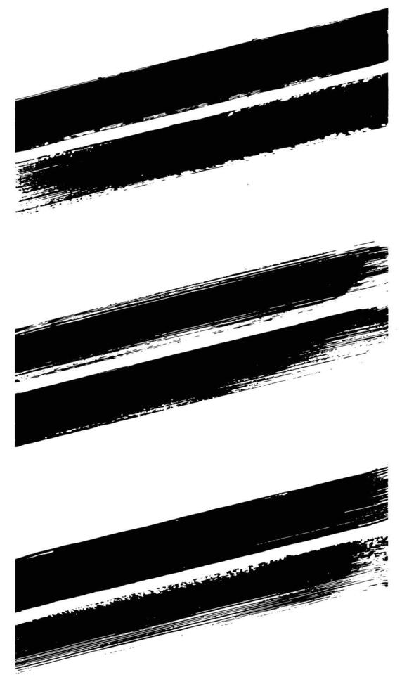 set collection of hand painted black brush stroke paint ink with rough grunge distressed style, artistic creative banner designs badge banner background. vector