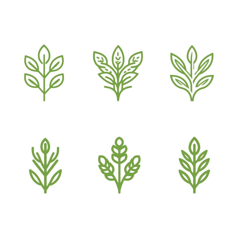 Set of agro company brand logo icon design vector