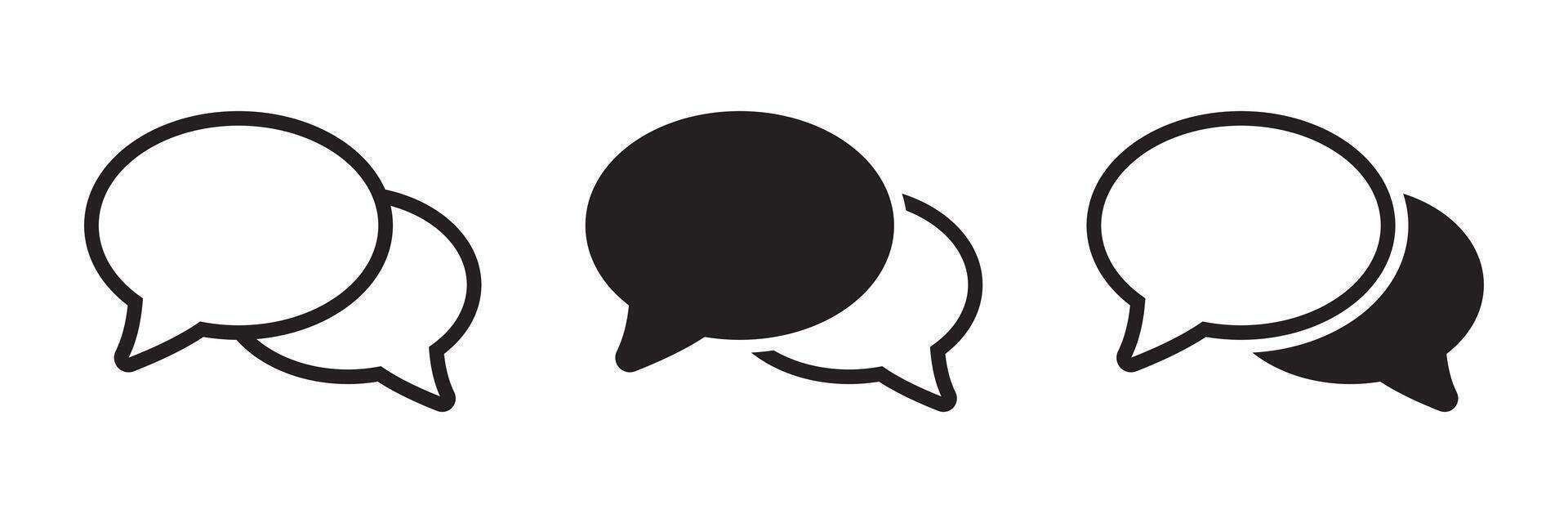 Chat icon. Talk bubble speech icon. Dialogue balloon icon. vector