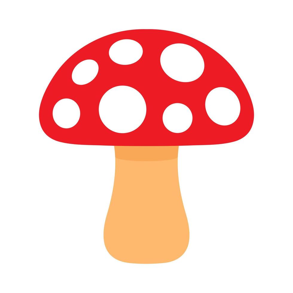 Mushroom flat icon. Toadstool mushroom, fly agaric vector