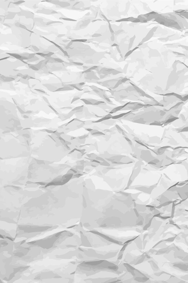White clean crumpled paper vector