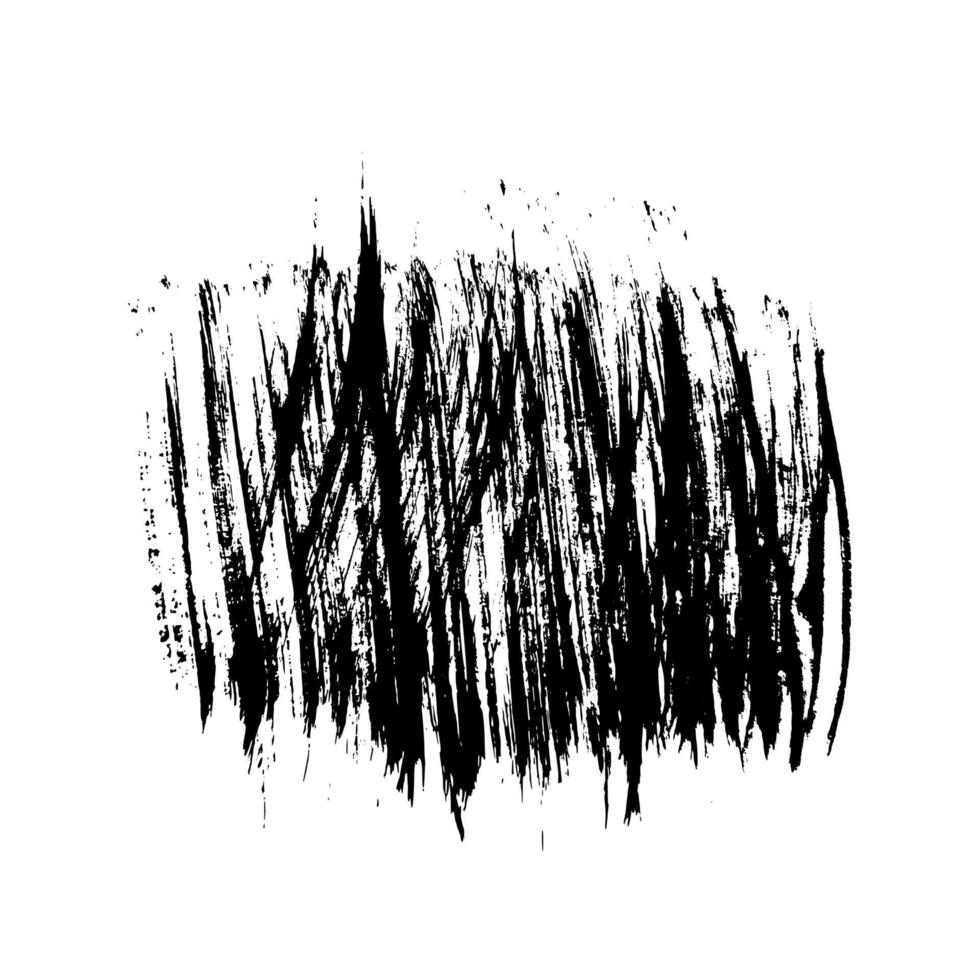 Black brush stroke on white background vector