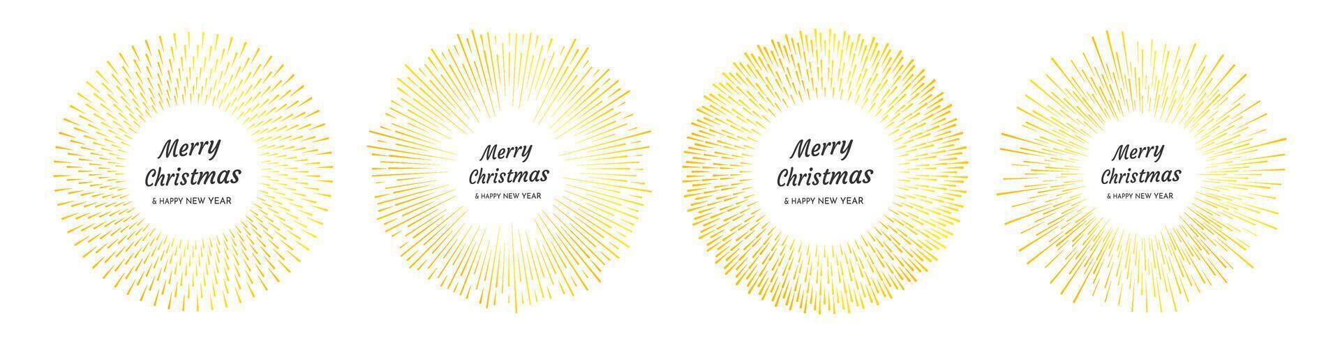 Gold firework with New Year inscription vector
